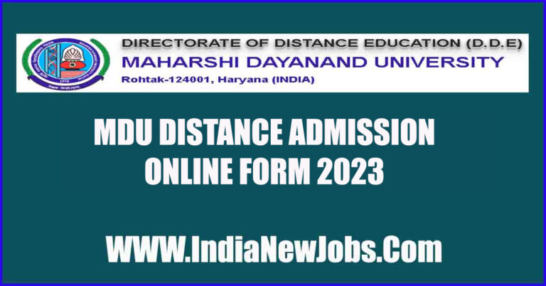MDU Distance admission 2023