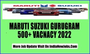 Maruti Suzuki Gurugram TW Vacancy 2022