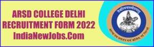 ARSD College delhi recruitment 2022
