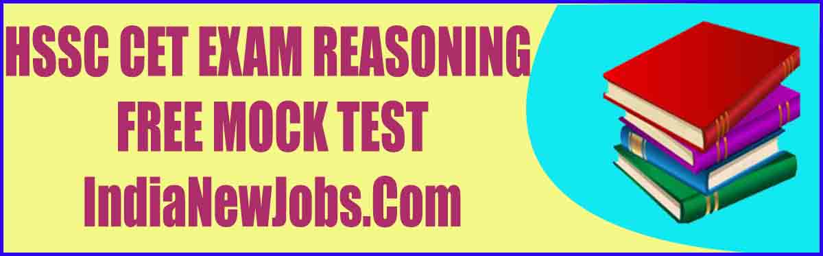 HSSC CET Reasoning Mock Test 05