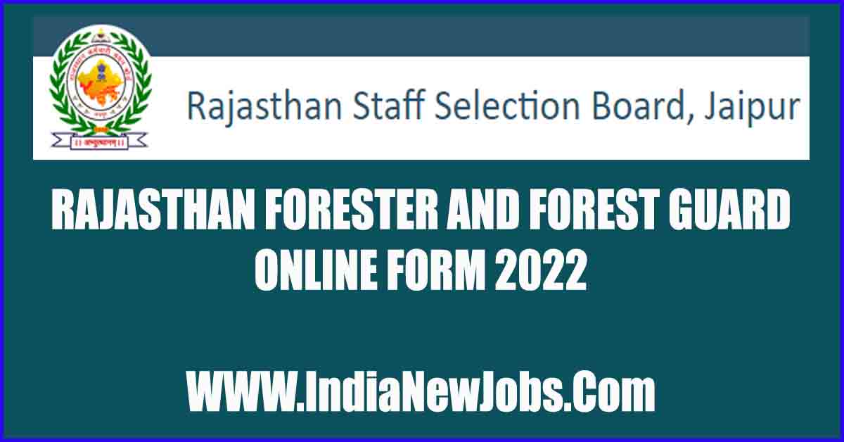 Rajasthan forest and forest guard vacancy 2022