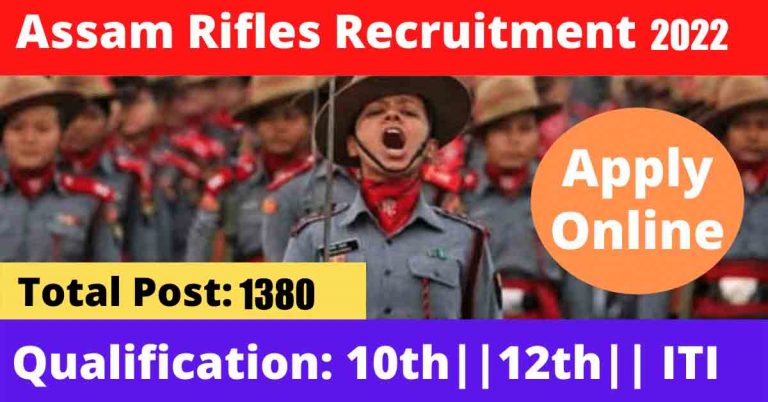 Assam Rifles Technical Tradesman Recruitment 2022