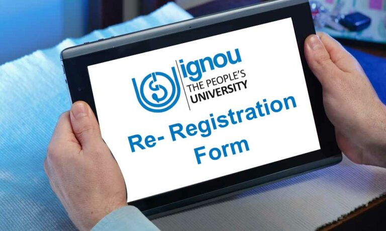 IGNOU Re Registration 2022