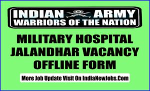 Military hospital jalandhar cantt vacancy