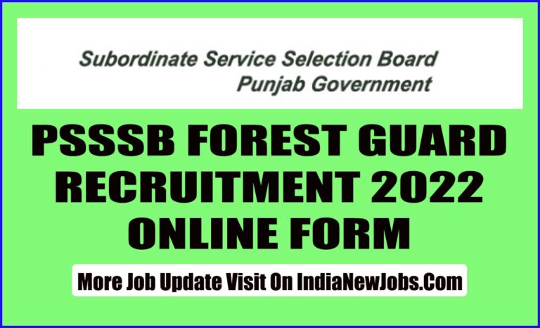 PSSSB Forest Guard Recruitment 2022