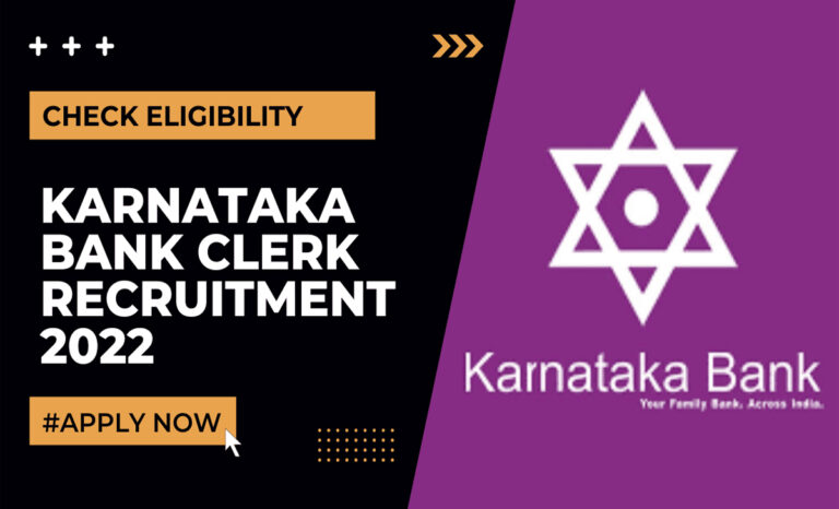 Karnataka Bank Clerk Vacancy 2022