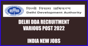 Delhi DDA Recruitment 2023
