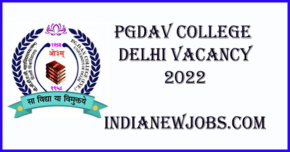 PGDAV College delhi recruitment 2022