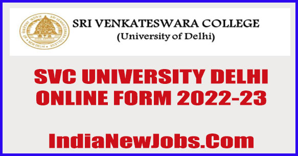 SVC University delhi recruitment 2022
