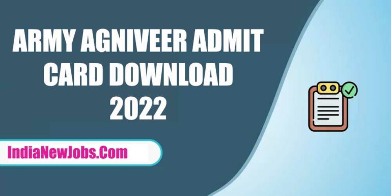 Army Agniveer admit card 2022