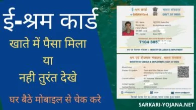E Shram Card Payment Status 2022