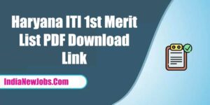 Haryana ITI First Merit List 2022