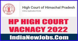 HP High Court Vacancy 2022