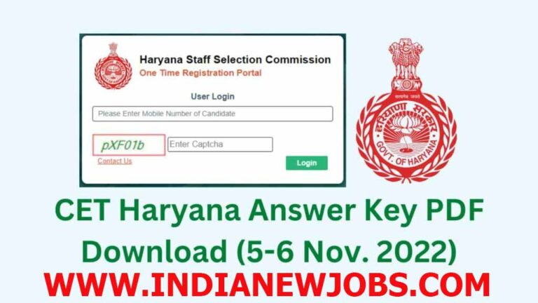 CET Haryana Answer Key 2022