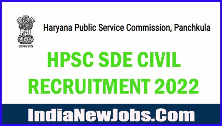HPSC SDE Civil Recruitment 2022 Notification