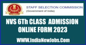NVS 6th Class Admission 2023 ONLINE FORM