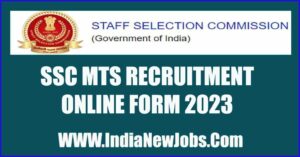 SSC MTS Recruitment 2023 Online Form