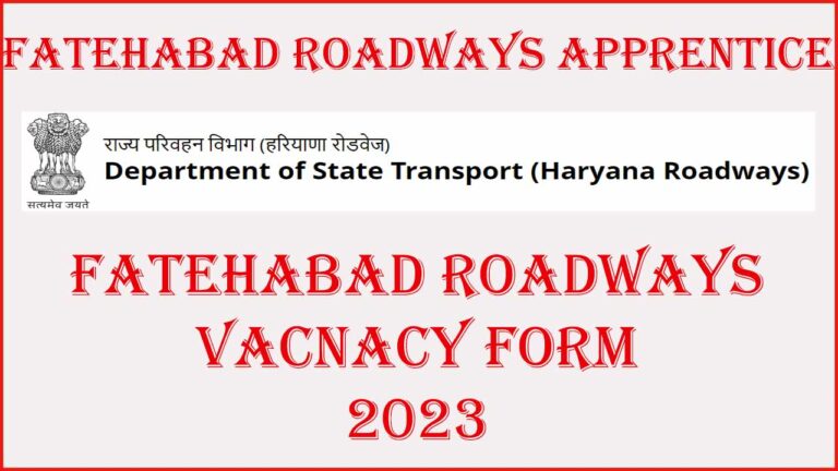 Fatehabad Roadways Apprentice 2023