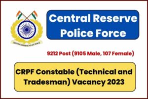 CRPF Constable Tradesman Vacancy 2023