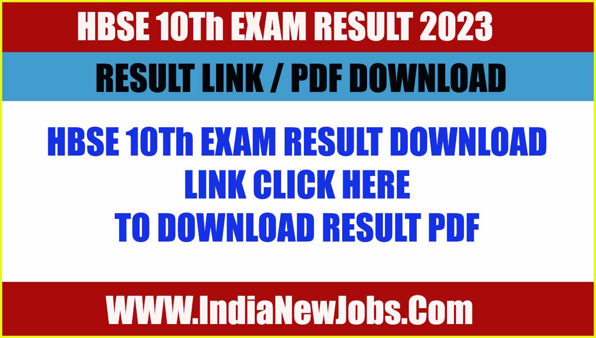 HBSE 10Th Result 2023 @bseh.org.in
