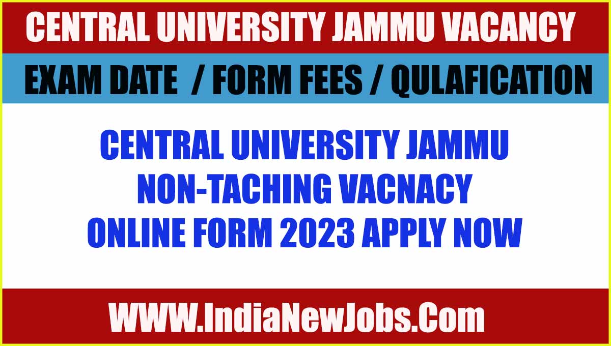 Central University Jammu Recruitment 2023