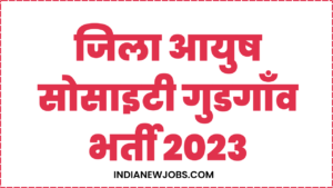District Ayush Society Gurugram Vacancy 2023