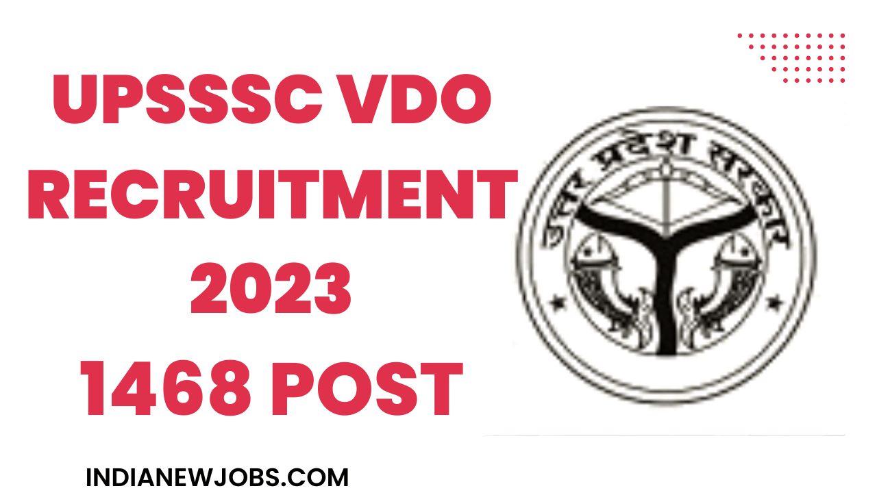 upsssc vdo recruitment 2023 
