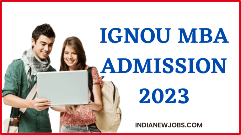 IGNOU MBA Admission 2023 Online Form