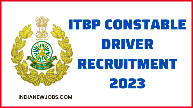 ITBP Constable driver Recruitment 2023