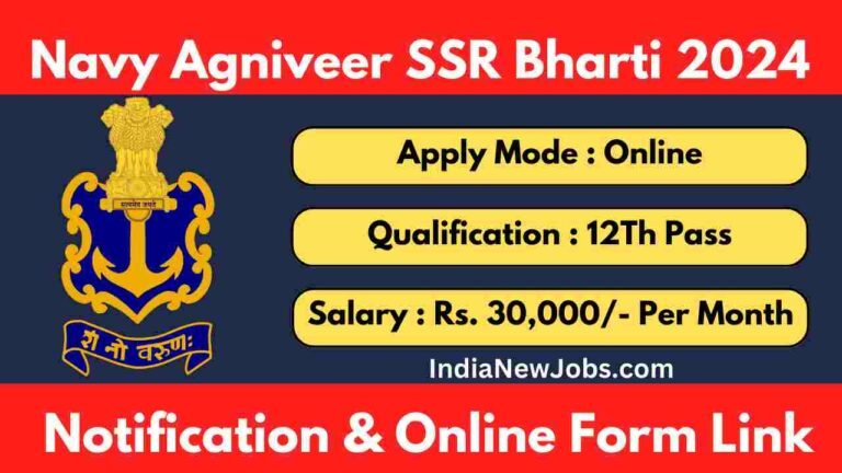 Indian Navy Agniveer SSR Recruitment 2024