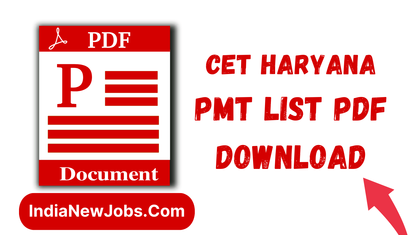 CET Haryana PMT List PDF 2023 Download