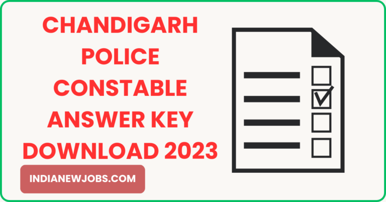 Chandigarh Police Constable Answer Key 2023