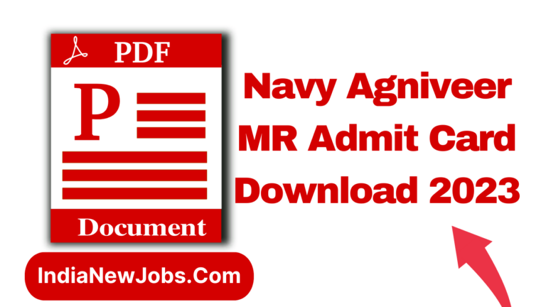 Navy Agniveer MR Admit Card 2023