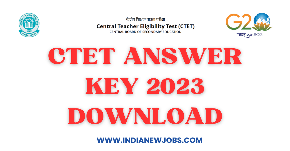 CTET Answer Key 2023 All Sets PDF Download