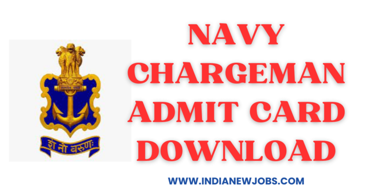 Navy Chargeman Admit Card 2023