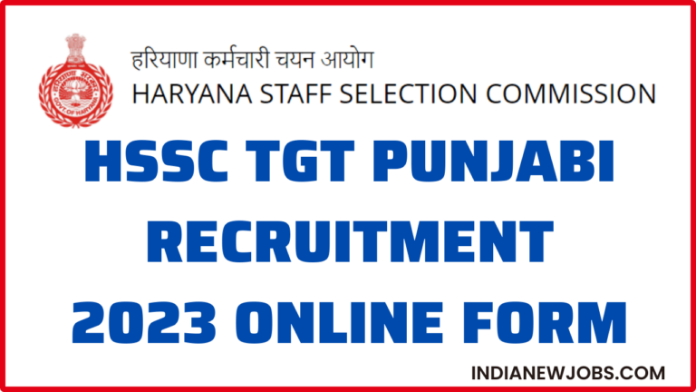 HSSC TGT Punjabi Recruitment 2023 Notification
