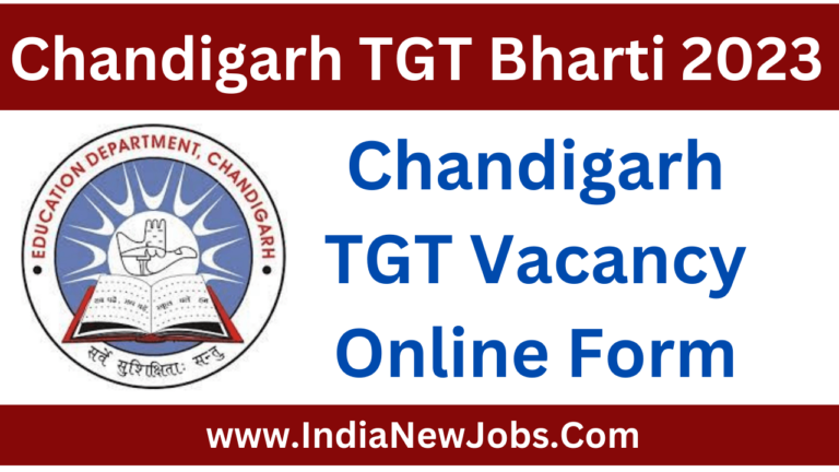 Chandigarh Education Department TGT Vacancy 2023 Notification
