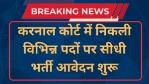 Karnal Court Recruitment 2024 Stenographer Notification And Application Form