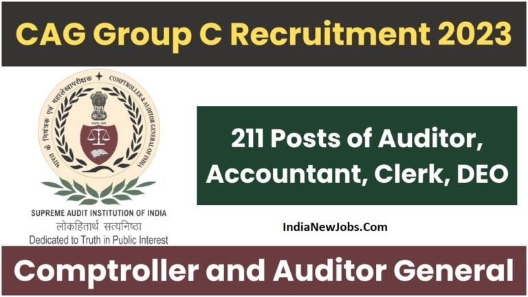 CAG Sports Quota Recruitment 2024 Application Form Notice