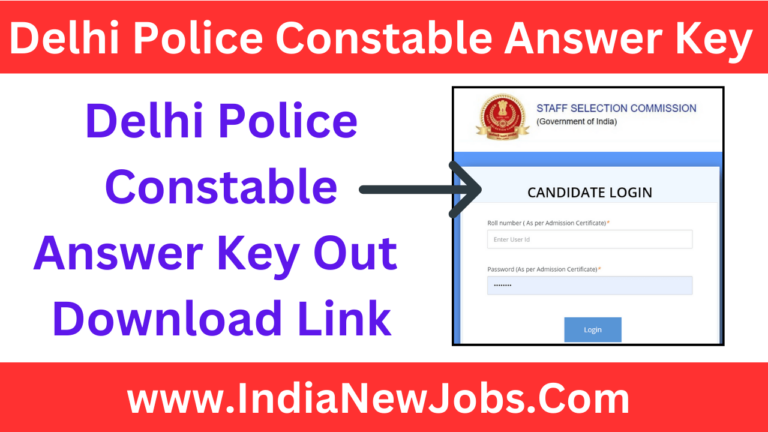 Delhi Police Constable Answer Key 2023 Download Link
