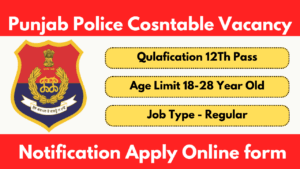 Punjab Police Constable Vacancy 2025 Online Form