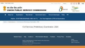 UPSC Civil Service Examination 2024 Notification
