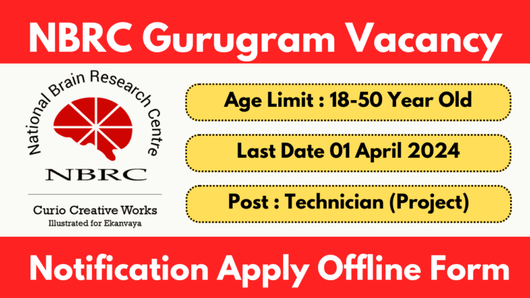 NBRC Gurugram Recruitment 2024 Notification And Apply Offline Form