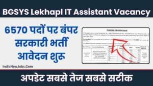 BGSYS Lekhpal IT Assistant Vacancy 2024 Notification And Apply Online Form For 6570 Post
