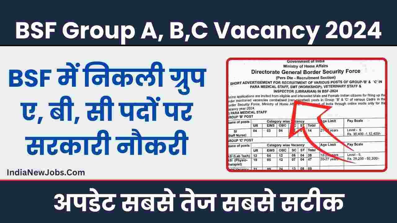 BSF Group A B C Recruitment 2024