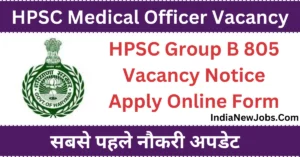 HPSC Ayurvedic Medical Officer Recruitment 2024