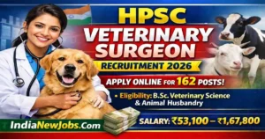 HPSC Veterinary Surgeon Recruitment 2026 – Apply Online for 162 Posts