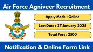 Air Force Agniveer Recruitment 2025 Apply Online Form