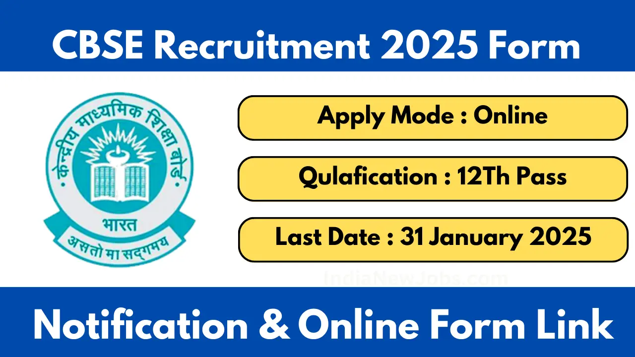 CBSE Recruitment 2025 Junior Assistant and Superintendent 212 Posts Notification OUT, Apply Online