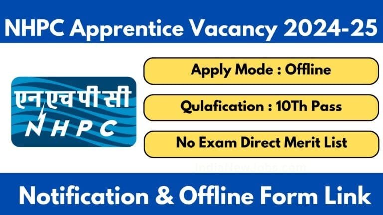 NHPC Apprentice Recruitment 2024-25 Notification And Apply Offline For 54 Posts